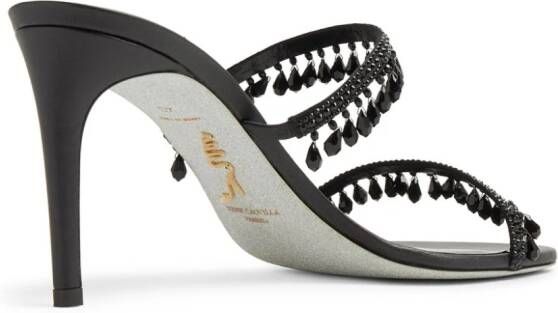 René Caovilla 80 mm Chandelier sandalen met open neus Zwart