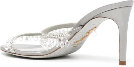 René Caovilla 80mm Chandelier sandalen Zilver