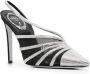 René Caovilla Slingback pumps met kristallen Zilver - Thumbnail 2