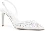 René Caovilla Slingback pumps verfraaid met kant Wit - Thumbnail 2