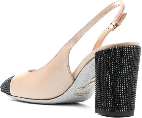 René Caovilla Tweekleurige pumps Beige