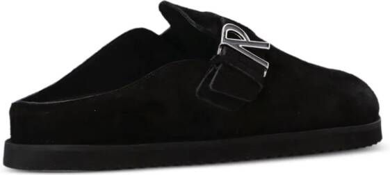 Represent Leren slippers Zwart