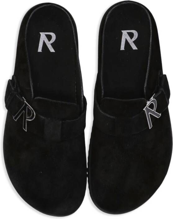Represent Leren slippers Zwart