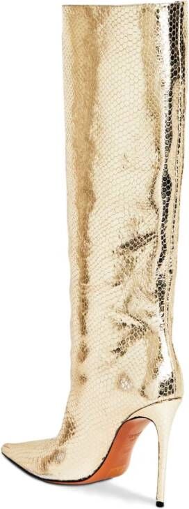 Retrofete Frida 110mm leren laarzen Goud