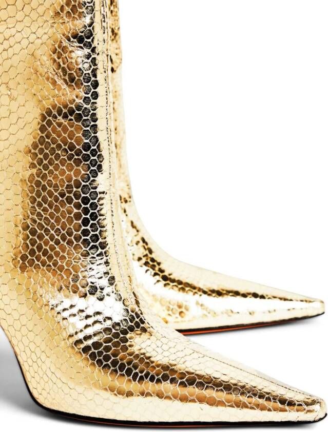 Retrofete Frida 110mm leren laarzen Goud