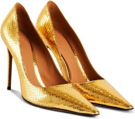 Retrofete Jasmin 110 mm pumps met hak Goud