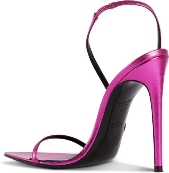 Retrofete Naomi 110 mm leren sandalen Roze