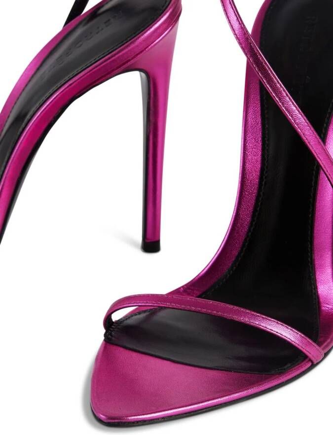 Retrofete Naomi 110 mm leren sandalen Roze