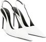Retrofete Slingback pumps met puntige neus Wit - Thumbnail 2