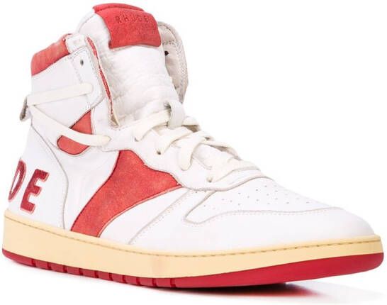 RHUDE BBall high-top sneakers Wit