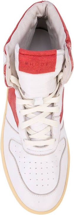 RHUDE BBall high-top sneakers Wit