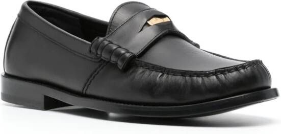 RHUDE Leren loafers Zwart