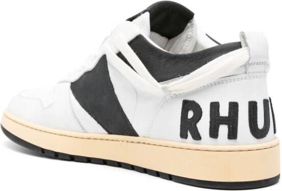 RHUDE Rechess leren sneakers Wit