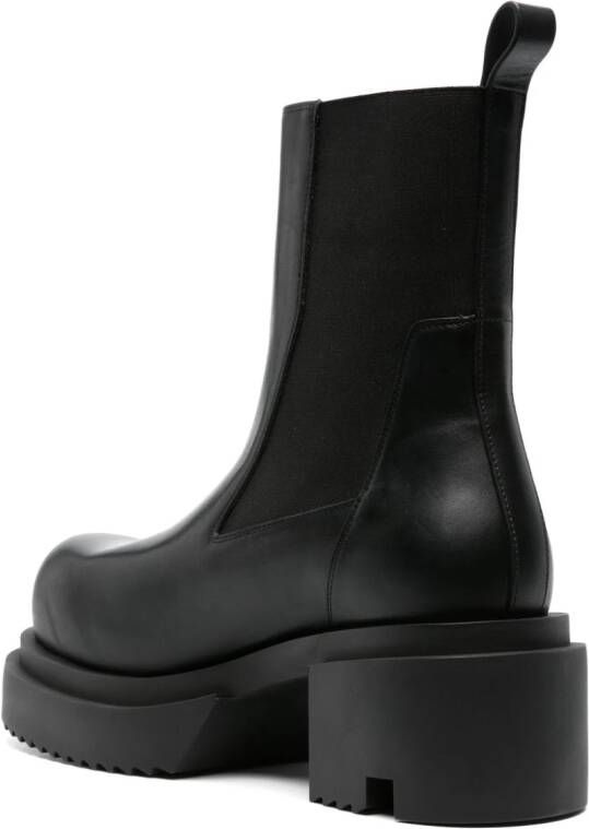 Rick Owens Beatle Bogun leren laarzen Zwart