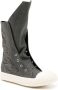 Rick Owens DRKSHDW Gerafelde sneakerlaarzen Grijs - Thumbnail 2