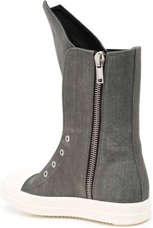 Rick Owens DRKSHDW Gerafelde sneakerlaarzen Grijs