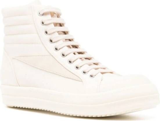 Rick Owens DRKSHDW Lido panelled high-top sneakers Beige