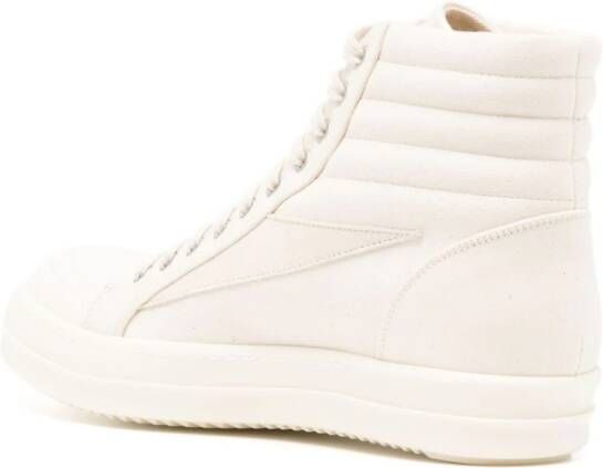 Rick Owens DRKSHDW Lido panelled high-top sneakers Beige