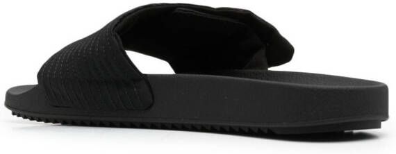 Rick Owens DRKSHDW Slippers met klittenband Zwart
