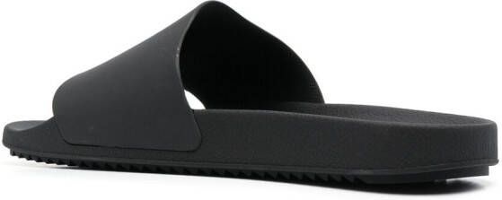 Rick Owens DRKSHDW Slippers met tekst Zwart