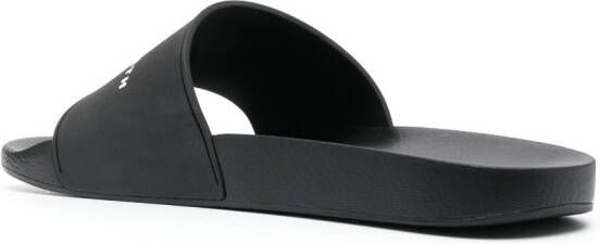 Rick Owens DRKSHDW Slippers met tekst Zwart