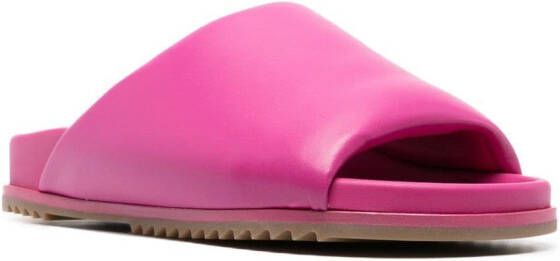 Rick Owens Granolas leren slippers Roze