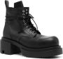 Rick Owens leather Combat boots Zwart - Thumbnail 2