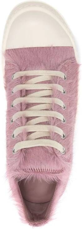 Rick Owens Sneakers met bont textuur Roze