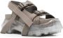 Rick Owens 65 mm suède sandalen met chunky plateauzool Bruin - Thumbnail 2
