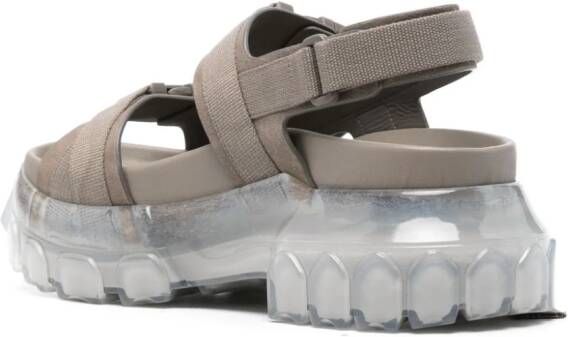 Rick Owens 65 mm suède sandalen met chunky plateauzool Bruin