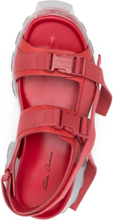 Rick Owens Tractor chunky sandalen Rood