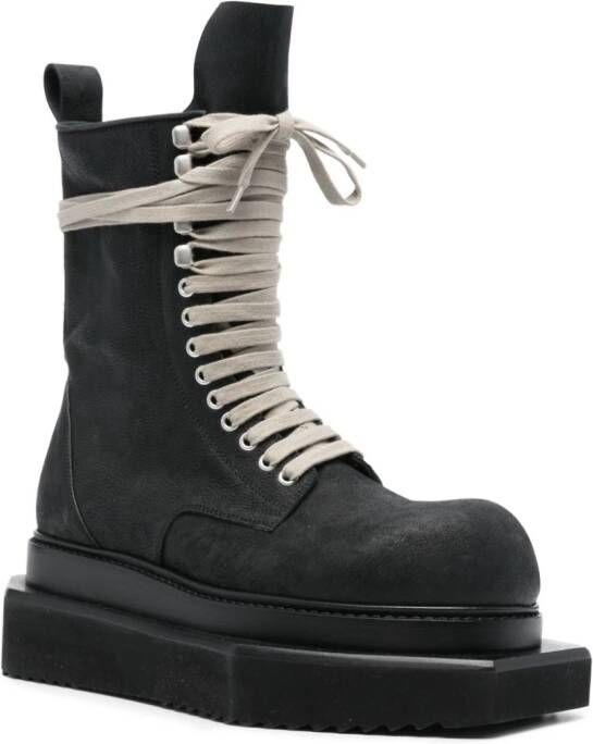 Rick Owens Turbo Cyclops leren enkellaarzen Zwart