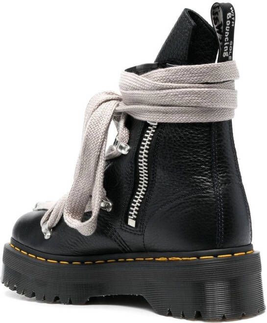 Rick Owens x Dr. Martens leren veterlaarzen Zwart