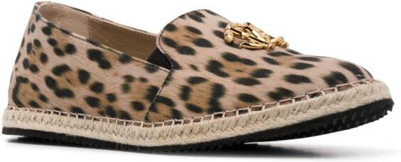 Roberto Cavalli Espadrilles met dierenprint Beige