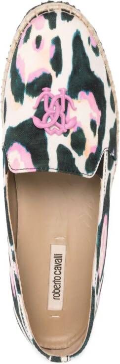 Roberto Cavalli Espadrilles met print Wit