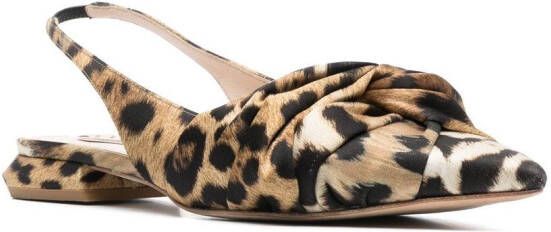 Roberto Cavalli Geknoopte slingback pumps Bruin