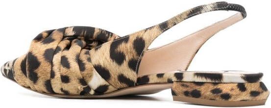 Roberto Cavalli Geknoopte slingback pumps Bruin