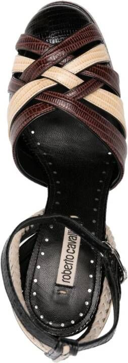 Roberto Cavalli Gevlochten sandalen Zwart
