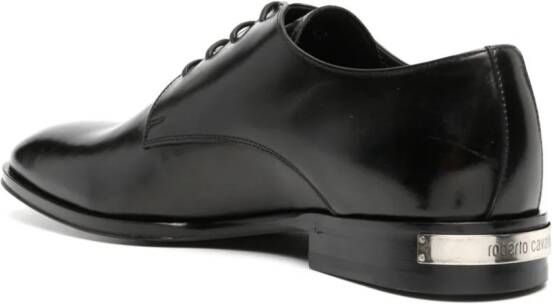 Roberto Cavalli Leren derby schoenen Zwart