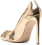 Roberto Cavalli Pumps met logoplakkaat Goud - Thumbnail 3