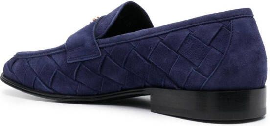 Roberto Cavalli Loafers met logoplakkaat Blauw