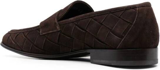 Roberto Cavalli Loafers met logoplakkaat Bruin