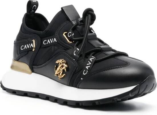 Roberto Cavalli Sneakers met logoband Zwart