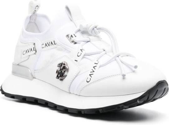 Roberto Cavalli Sneakers met trekkoordsluiting Wit