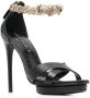 Roberto Cavalli Panther sandalen verfraaid met kristallen Zwart - Thumbnail 2