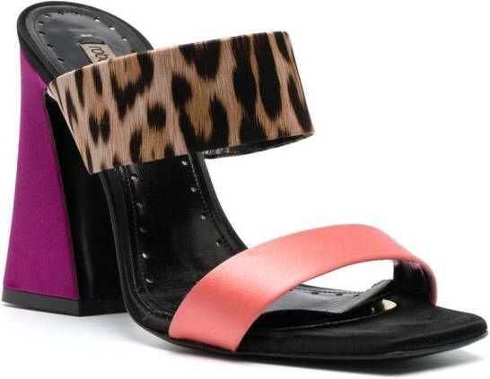Roberto Cavalli Sandalen met contrasterend vlak Bruin