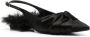 Roberto Cavalli Slingback ballerina's met strik Zwart - Thumbnail 2