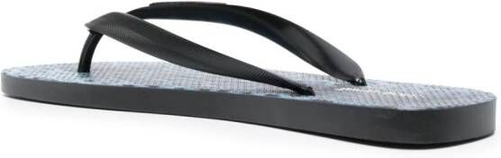 Roberto Cavalli Teenslippers met logopatch Blauw