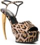 Roberto Cavalli Tiger Tooth sandalen met luipaardprint Beige - Thumbnail 2