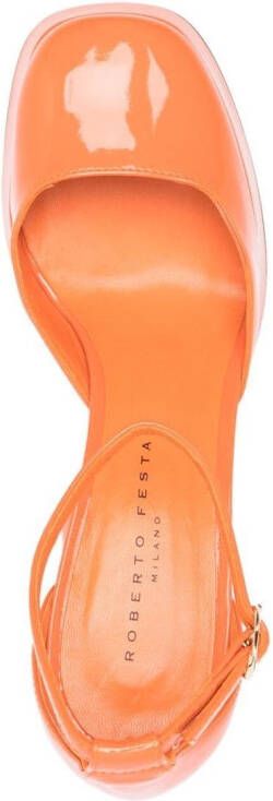 Roberto Festa Nicla pumps met glans Oranje